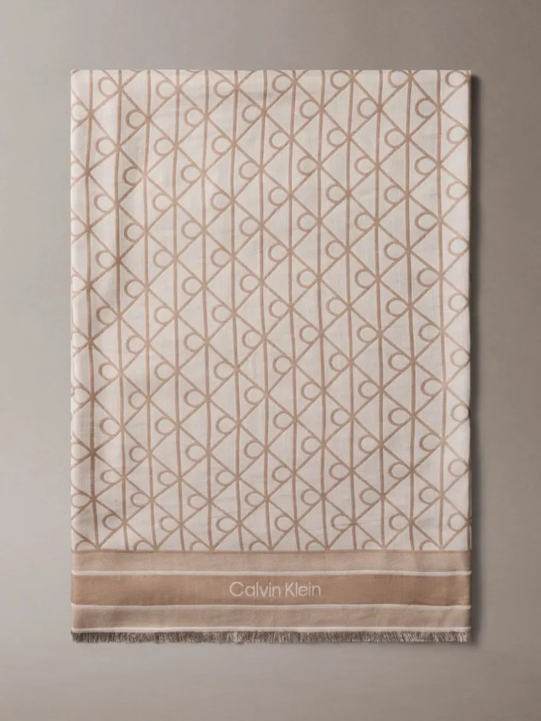 Calvin Klein – Ženska marama sa printom bež